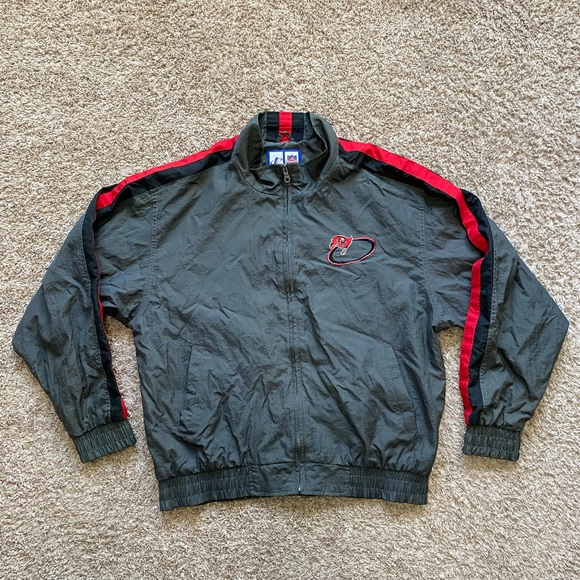 Vintage Logo Athletic Tampa Bay Buccaneers Windbreaker Jacket Size Men’s Large - Picture 1 of 11